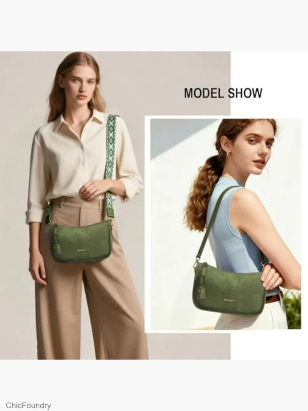 Women's Hobo Shoulder Bag Crossbody Purse with Removable Straps